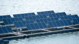 Floating solar power plant