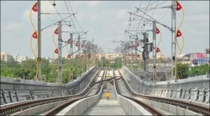Metro rail line track signalling