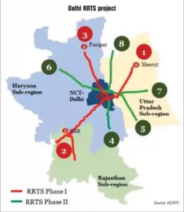 NCRTC RRTS Phase Map